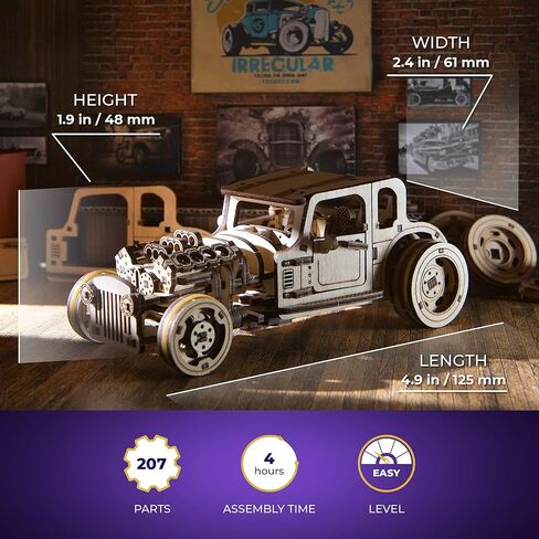 UGEARS Wooden 3D Puzzles for Adults - Pickup Lumberjack Model Car Kits 3D Puzzle Adult Crafts - Wooden Puzzles for Adults Mechanical Truck Puzzle Model Kit - Retro Chevrolet 3100 Inspired - 460 Pcs in Kuwait