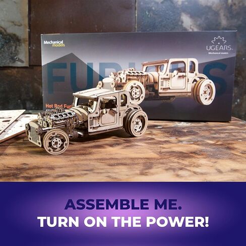 UGEARS Wooden 3D Puzzles for Adults - Pickup Lumberjack Model Car Kits 3D Puzzle Adult Crafts - Wooden Puzzles for Adults Mechanical Truck Puzzle Model Kit - Retro Chevrolet 3100 Inspired - 460 Pcs in Kuwait