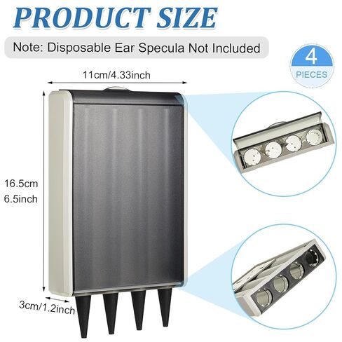 قطعتان من منظار الأذن القابل لإعادة الاستخدام، موزع منظار بلاستيكي لمنظار الأذن للاستعمال مرة واحدة، أسود in Kuwait