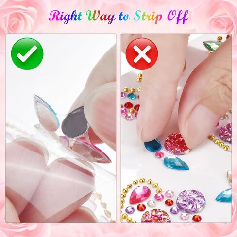 8 Sheets Colorful Gem Stickers Jewels for Crafts, Acrylic Glitter Self Adhesive Rhinestones Jewel Stickers, Butterfly Moon Heart Gems, for Scrapbooking, Face Eye Body Makeup, DIY Decoration in Saudi Arabia