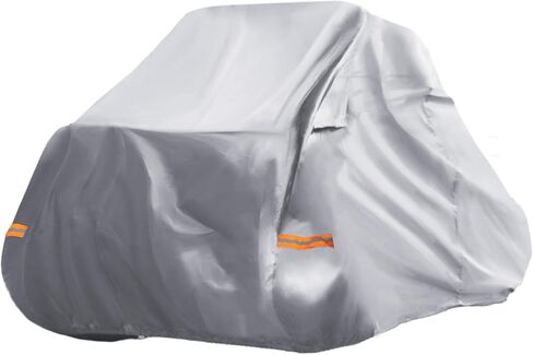 غطاء X AUTOHAUX 2 مقاعد UTV لهوندا تالون 1000r/1000x/1000xs/1000rs غطاء رياضي مقاوم للماء جنبًا إلى جنب يناسب 122.05 بوصة طول × 70.87 عرض × 68.90 ارتفاع نماذج UTV حماية كاملة 210D-PU لون فضي in Saudi Arabia