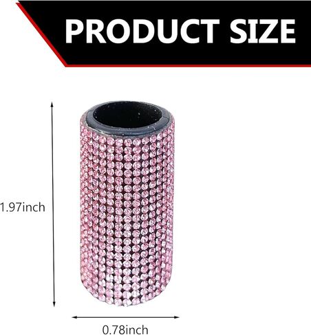 Car Lip Balm Holder, Sparkling Rhinestone Self-adhesive Lip Balm Holder for Instrument Panels Glove Compartments Windows, Minimalist Aesthetic Car Interior, for Most Cars (Pink) in Saudi Arabia
