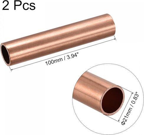 uxcell Copper Round Tube 11mm OD 1.5mm Wall Thickness 100mm Length Pipe Tubing 2 Pcs in Saudi Arabia