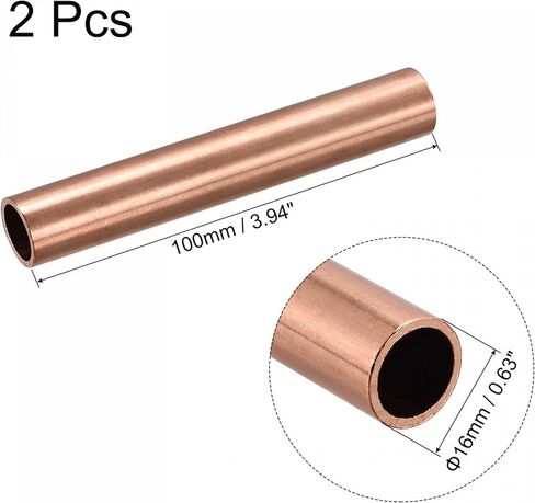uxcell Copper Round Tube 11mm OD 1.5mm Wall Thickness 100mm Length Pipe Tubing 2 Pcs in Saudi Arabia