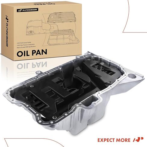 A-Premium Lower Engine Oil Pan Sump with Drain Plug Compatible with Audi Q7 2007-2010 & Volkswagen Touareg 2007-2010, 3.6L, Automatic Transmission in Saudi Arabia