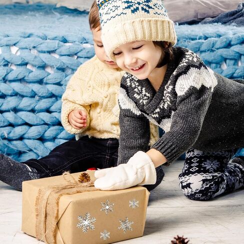 10 Sheets Winter 5D Snowflake Stickers Christmas Clear Silver Snowflake Envelope Seal Stickers Decoration Self Adhesive Label Decals for Xmas Holiday Craft Scrapbook Card Gift, 200Pcs in Saudi Arabia