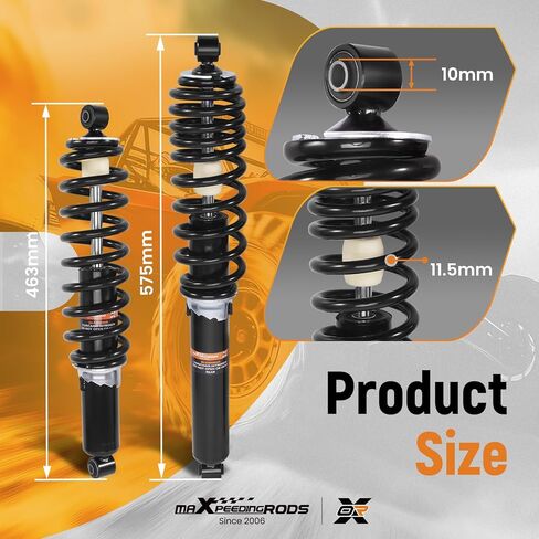 maXpeedingrods 4Pcs Shock for Polaris Ranger XP 900 2014-2019, for Polaris Ranger 570 XP 2015-2016, for Polaris Ranger 1000 2019-2024, 7043755 7043753 Twintube Shock Absorber Struts, Black in Saudi Arabia