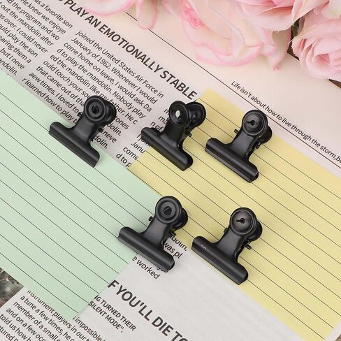 20 Pcs Push Pins Clips, Black Thumb Tacks with Bulldog Clip Drawing Pins Metal Pushpin Holder Bulletin Board Cork Board Accessories for Home Office Cubicle Wall Use in Saudi Arabia