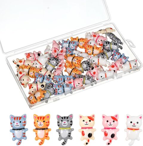 Cute Cat Push Pins - 40pcs Decorative Thumbtacks Cat Office Supplies for Corkboard, Memo, Photo Wall, and More in Saudi Arabia