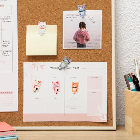 Cute Cat Push Pins - 40pcs Decorative Thumbtacks Cat Office Supplies for Corkboard, Memo, Photo Wall, and More in Saudi Arabia