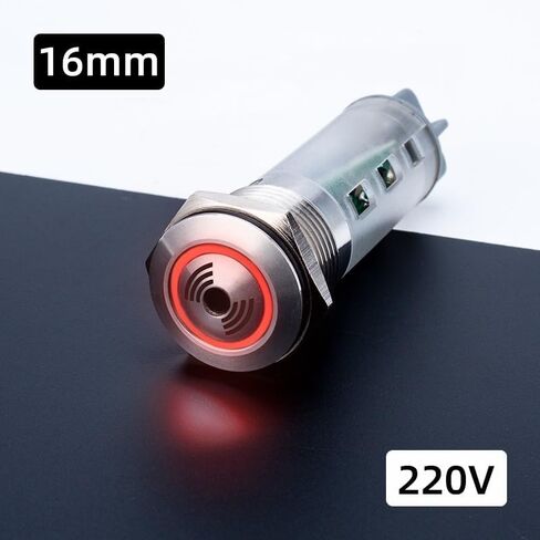 16MM19MM22MM معدن الصوت والضوء إنذار الطنان فلاش متقطع واقية من الانفجار برغي القدم (19MMmetalbuzzerR24V) in Kuwait