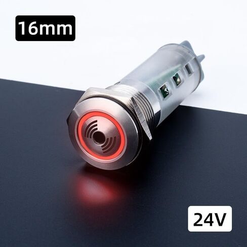 16MM19MM22MM معدن الصوت والضوء إنذار الطنان فلاش متقطع واقية من الانفجار برغي القدم (19MMmetalbuzzerR24V) in Kuwait