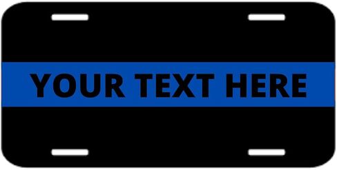 Thin Blue Line K-9 Unit Metal License Plate in Saudi Arabia