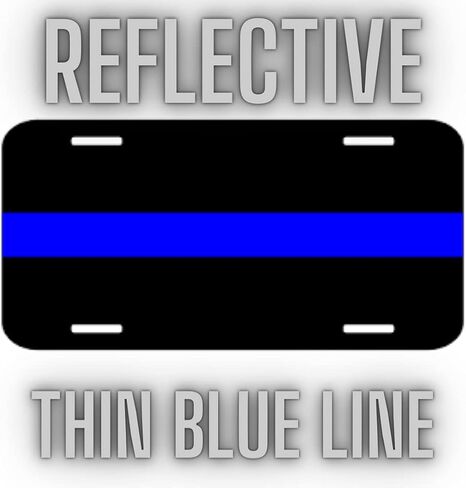 Thin Blue Line K-9 Unit Metal License Plate in Saudi Arabia
