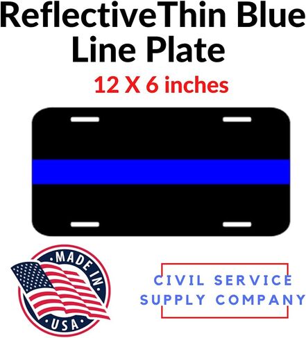 Thin Blue Line K-9 Unit Metal License Plate in Saudi Arabia