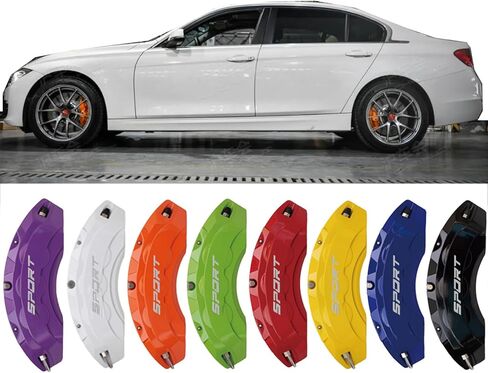 أغطية فرجار فرامل السيارة متوافقة مع ملحقات BMW 1 2 3 4 5 6 7 Series X1 X2 X3 X4 X5 X6 I3 I3X (أحمر، قطعتان أماميتان وقطعتان خلفيتان) in Kuwait