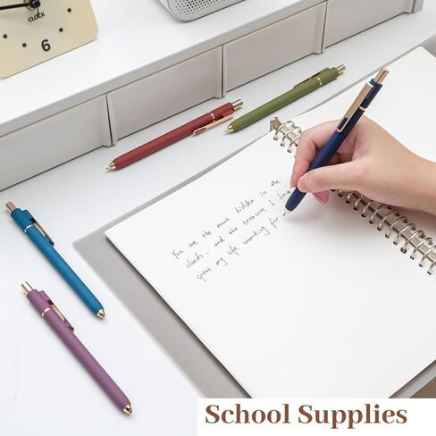 أقلام هلامية بحجم 0.5 مم، قلم حبر جل أسود لطيف قابل للسحب لكتابة اللوازم المكتبية بسلاسة (عدد مختلط 10 قطع) in Kuwait