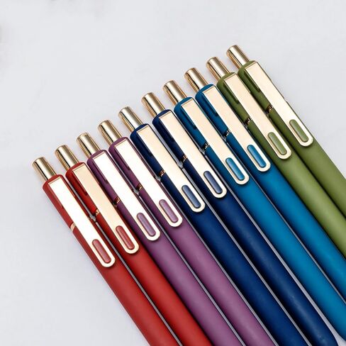 أقلام هلامية بحجم 0.5 مم، قلم حبر جل أسود لطيف قابل للسحب لكتابة اللوازم المكتبية بسلاسة (عدد مختلط 10 قطع) in Kuwait