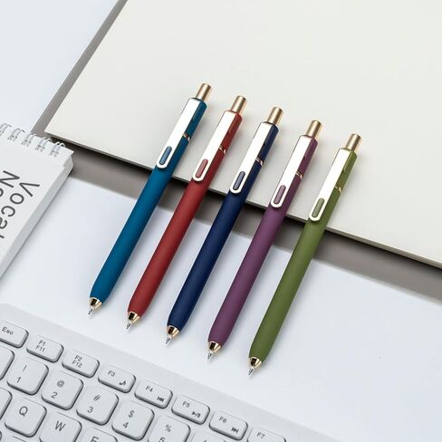 أقلام هلامية بحجم 0.5 مم، قلم حبر جل أسود لطيف قابل للسحب لكتابة اللوازم المكتبية بسلاسة (عدد مختلط 10 قطع) in Kuwait