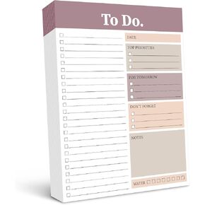 300 ورقة للقيام بقائمة المفكرة والأشياء التي يجب القيام بها، لوحة كتابة المذكرة، بطاقة المكتبة، الجدول اليومي، لوحة الملاحظات، تذكير مخطط تخطيط المكتب، قائمة الواجبات المنزلية للمهام اليومية، 6 × 8 بوصات (للفعل) in Kuwait