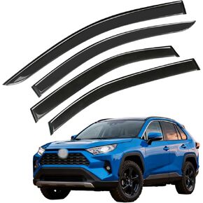 حاجب نافذة لسيارة Toyota RAV4 2019-2025، شريط حماية من المطر مزود بشريط حماية إضافي متين من الشمس والرياح الجانبية لتهوية النافذة in Kuwait