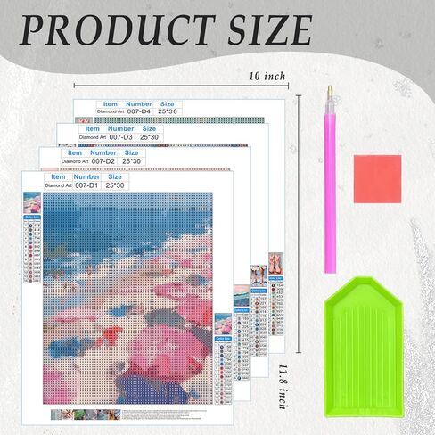 JWVK Pink Western Coastal Cowgirl Beach Diamond Art Kits 4 Pack, Preppy Ocean DIY Diamond Gem Painting Art Kits for Girls Kids Adults Beginners, Coastal Cowgirl Granddaughter Room Decor 10x11.8 Inch in Saudi Arabia