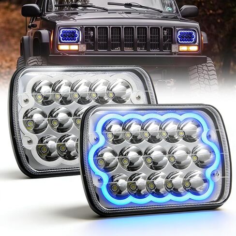 CO LIGHT 5x7 7x6 Inch LED Headlights - DOT Certified 9869LM - Hi/Low Beam with DRL/Turn Signal - Sealed Replacement Kit for Wrangler YJ Cherokee XJ TJ Trucks - 2 PCS in Kuwait