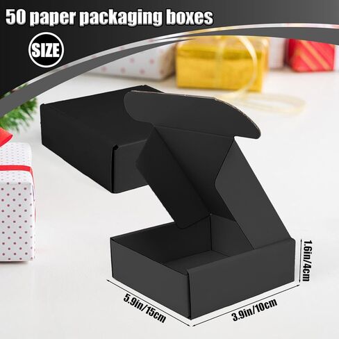 Small Shipping Boxes, 50 Pack Cardboard Box Corrugated Mailer Boxes Small Corrugated Boxes For Shipping Packaging Craft Gifts Giving Products, 6 x 4 x 1.6 Inches (Grass Green) in Saudi Arabia
