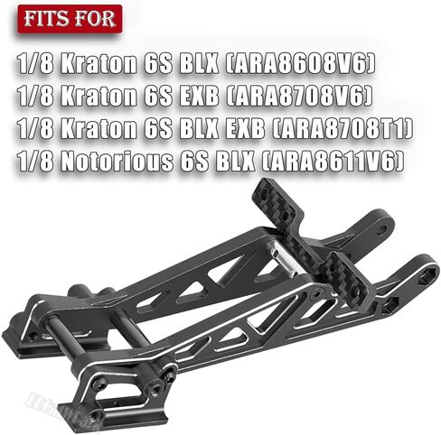 Aluminum Wing Mount Upgrades Part for 1/8 Kraton 6S BLX(EXB),1/8 Notorious 6S BLX,RC Wing Mount Set for Notorious/Kraton (EXB) 6s V6,Replace ARA320758,Red in Saudi Arabia