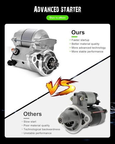 SCITOO Starters Compatible for Toyota 4RUNNER 1984-1993 CELICA 1981-1985 CORONA 1981-1982 PICKUP 1981-1993 2.4L 5FG-18 5FG-33 5FG-35 5FG-38 5FG-40 5FG-45 1988-1994 SND0119 16790 16831 in Saudi Arabia