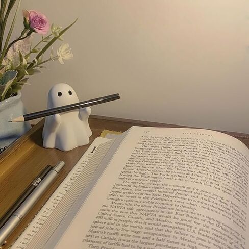 Cute Halloween Ghost Pen Holder, Adorable Pencil Stand for Home Office Desktop Decoration, Halloween Decoration, Holiday Theme, Funny Desk Organizer Accessory in Saudi Arabia