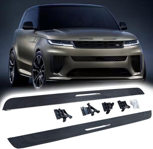 2pcs Side Step fit for Land Rover LR Range Rover LWB SWB & Range Rover Sport 2023 2024 2025 Running Board Pedal Rail Board Nerfbar Accessories (Range Rover SWB Version), Black in Saudi Arabia