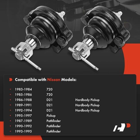 A-Premium 2 x Front Upper Ball Joint Compatible with Nissan Pathfinder 1987-1995, Pickup 1995-1997, 720 1983-1986, D21 1986-1994 in Saudi Arabia