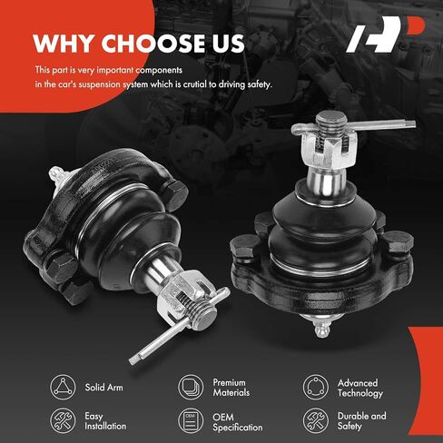 A-Premium 2 x Front Upper Ball Joint Compatible with Nissan Pathfinder 1987-1995, Pickup 1995-1997, 720 1983-1986, D21 1986-1994 in Saudi Arabia