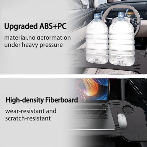 2 in 1 Car Desk Steering Wheel Tray, Foldable Car Table Holder for Laptop Eating and Traveling, Upgraded Design in Saudi Arabia