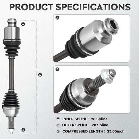 NEW Front Right CV Axle Passenger Side Shaft Assembly fits for Mazda 3 2005-2013 2.0L 2.3L 2.5L, for Mazda 5 2006-2010&2012-2015 2.3L 2.5L, Manual Trans, for 66-8227 in Saudi Arabia