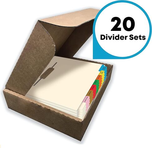 Doctor Stuff - Stock Medical Chart Fileback Divider Sets, 60 Sets of 8 Popular Healthcare Index Tabs, Side Tab, 8-1/2" x 11" with 1-3/4" top Flap Extension for Fasteners in Kuwait