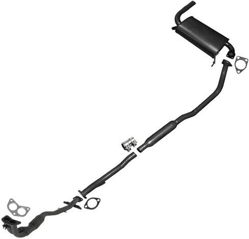 Northeastern Exhaust Front Flex Resonator Muffler Exhaust System Kit compatible with Mitsubishi Outlander 2004-2005 2.4L AWD - Include Sleeve and Gaskets in Saudi Arabia