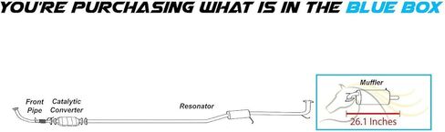 Northeastern Exhaust | Rear Exhaust Muffler with Hangers Bolts compatible with:1998-2002 Honda Accord in Saudi Arabia
