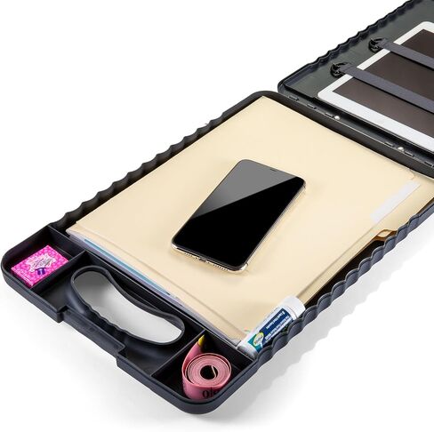 حافظة الكمبيوتر اللوحي Officemate® OIC، مقاس 16 1/10 بوصة ارتفاع × 10 1/5 بوصة عرض × 1 3/10 بوصة عمق، فحمي in Kuwait