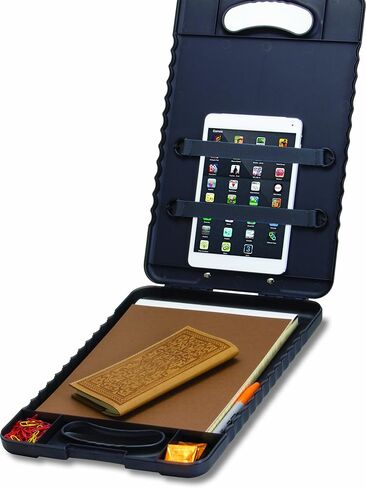 حافظة الكمبيوتر اللوحي Officemate® OIC، مقاس 16 1/10 بوصة ارتفاع × 10 1/5 بوصة عرض × 1 3/10 بوصة عمق، فحمي in Kuwait