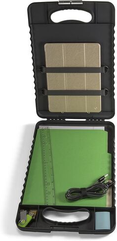 حافظة الكمبيوتر اللوحي Officemate® OIC، مقاس 16 1/10 بوصة ارتفاع × 10 1/5 بوصة عرض × 1 3/10 بوصة عمق، فحمي in Kuwait