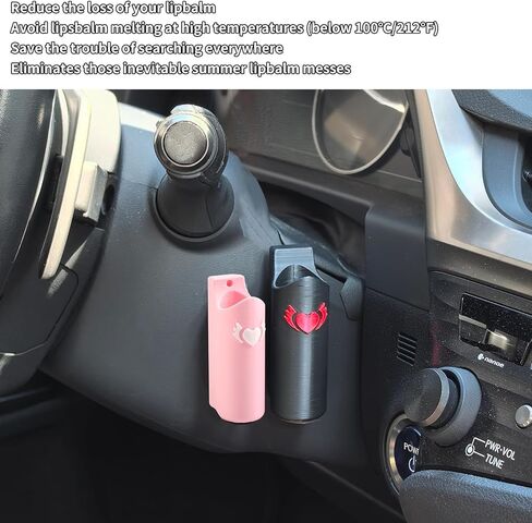 Stick Holder for Car - Upright LipBalm: Cute Holding with Strong Back Adhesive for Automotive Interior Accessories for Women Desk Nightstand Dresser Bedside Table Car Decor - Pack of 4 in Saudi Arabia