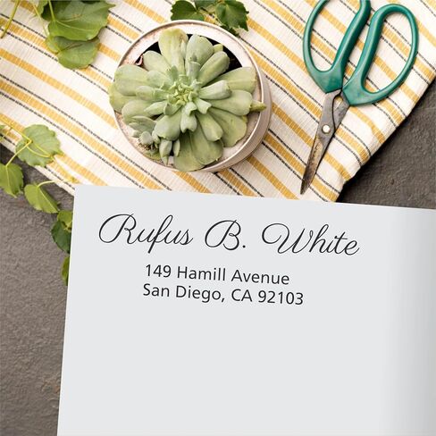 Promot Customized Self-Inking Address Stamp - Return Address and Mailing Address Stamps - Choose from 6 Designs & 3 Sizes - Custom Ink Stamp - Small Business Essentials - Self Inking Stamps in Kuwait