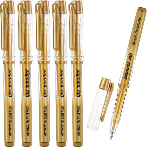 3PCS Gold Pen Metallic Marker Pen, gold gel pen Highlight Marker Gel Pens Glittering Permanent Paint Markers Gloss Wet Shine Effect Art Marker Pens for Painting Card Making (3) in Saudi Arabia