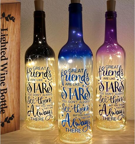 Wine Bottle Lights with Cork - Unique Christmas Gift for Friends in Saudi Arabia