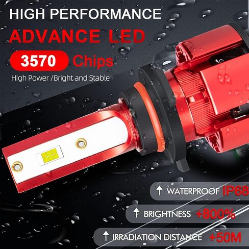 لسيارة Toyota Prius 2012 2013 2014 2015 لمبات الإضاءة، 800% سطوع Hi وLo Beam+مصابيح الضباب، وضع شعاع فائق التركيز، 6500K، 36000LM فائق السطوع، IP68 مقاوم للماء، 6 قطع in Kuwait