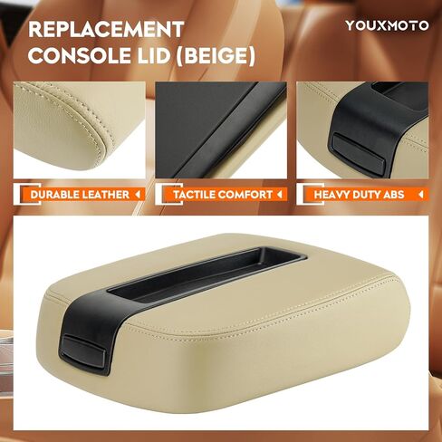 Youxmoto Center Console Lid 2007-2014 Fit for Chevy Silverado 1500 2500 3500/Suburban/Avalanche, Armrest Cover Fit for GMC Sierra 2008 2009 2010 2011 2012 2013, Only fits Full Central Floor Consoles in Saudi Arabia