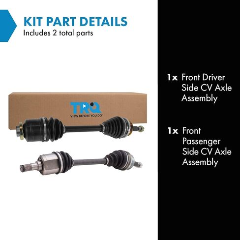 TRQ Front CV Axle Shaft Assembly Set Driver & Passenger Side Compatible with 2001-2006 Hyundai Santa Fe in Saudi Arabia
