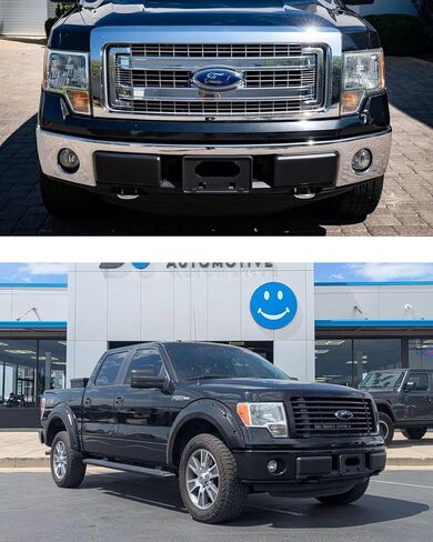 غطاء وسادة حماية المصد الأمامي F150 ودعامة إطار لوحة الترخيص لـ 2021 2022 2023 Ford F-150 استبدال # ML3Z-17E810-AA، ML3Z-17E811-AA، ML3Z-17A385-BB، ML3Z17A385BB in Saudi Arabia